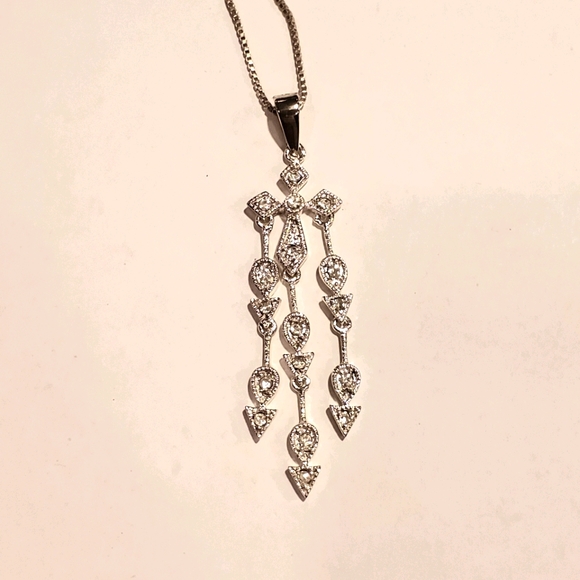 925 Sterling Silver Necklace Chain Cross Pendant - Picture 10 of 11